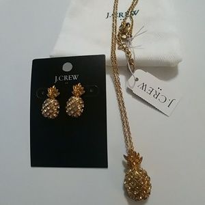 NWT J. Crew Factory Pineapple Earrings & Necklace